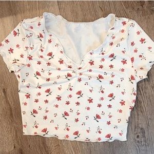🌼🌺👚 Shein Floral Crop Top SZ Small
